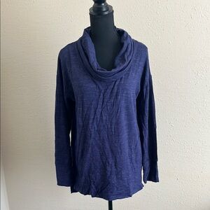 Women's Cowl Neck Sweater - Navy Blue